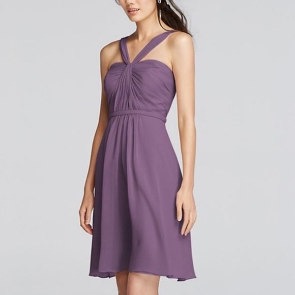 David's Bridal Dresses & Skirts - • David’s Bridal • Chiffon Bridesmaid Dress Sz 0
